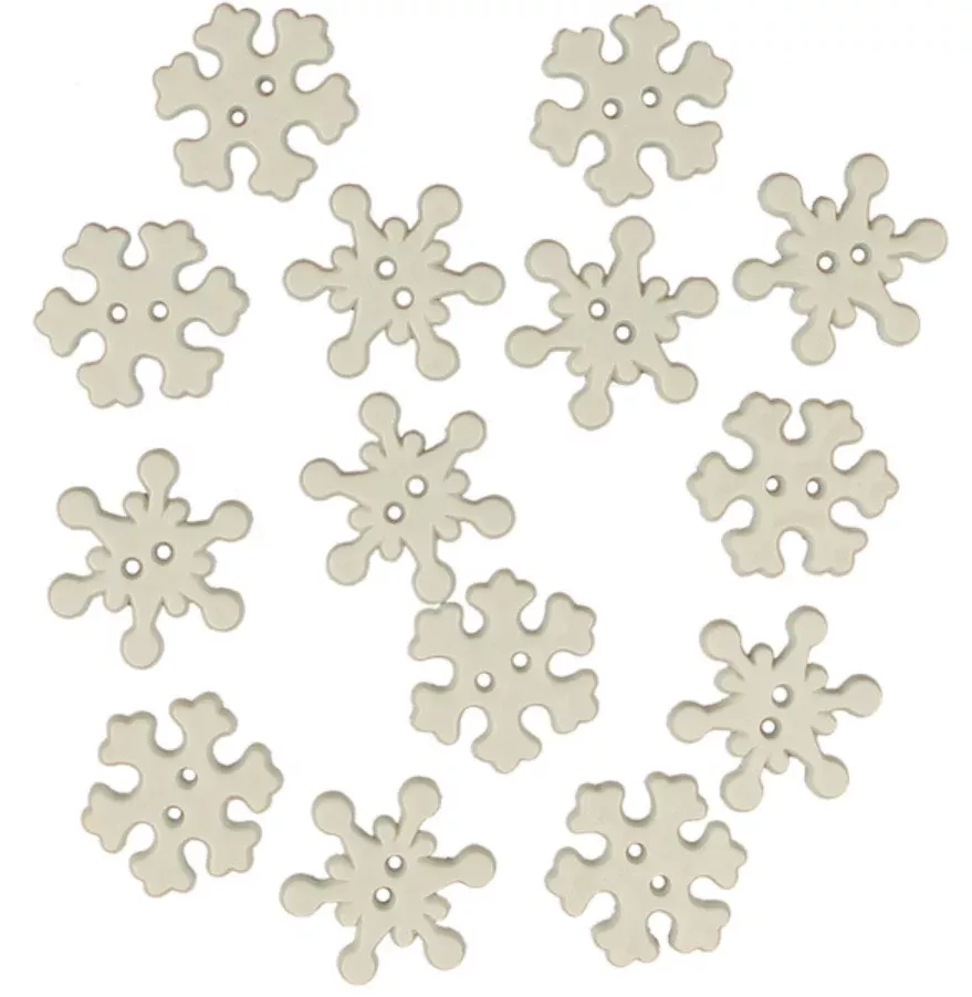 Buttons Galore - Christmas Collection - Snowflakes Pkg of 14