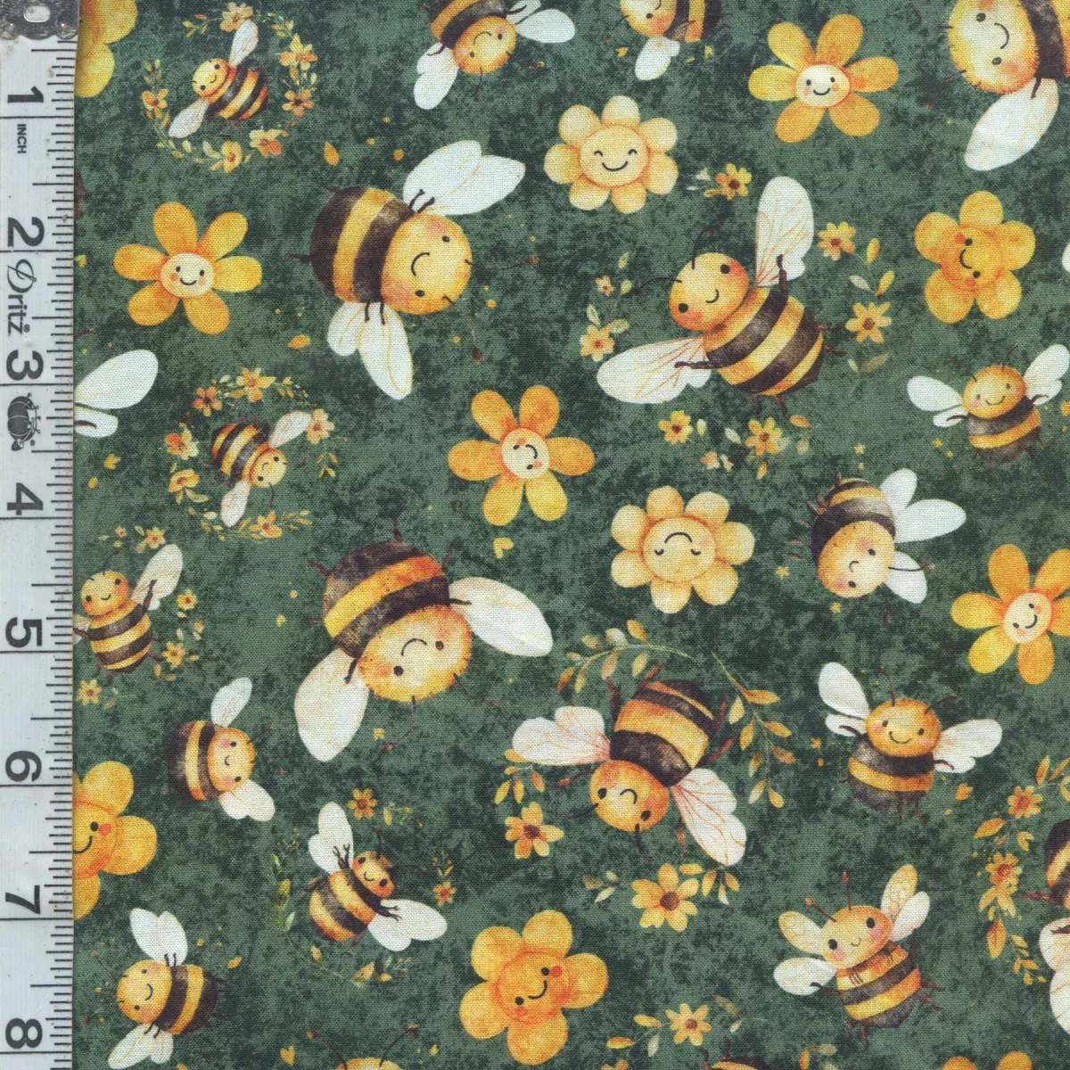 Buzz, Buzz, Buzz - Bee & Floral Toss Juniper