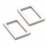 By Annie Rectangle - Ring Flat 1in Nickel 2 pieces ^