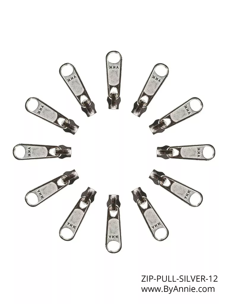 ByAnnie Zipper Pulls | 12 pulls Silver