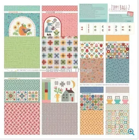 CALICO ZIPPY BAGS 2 FROM RILEY BLAKE