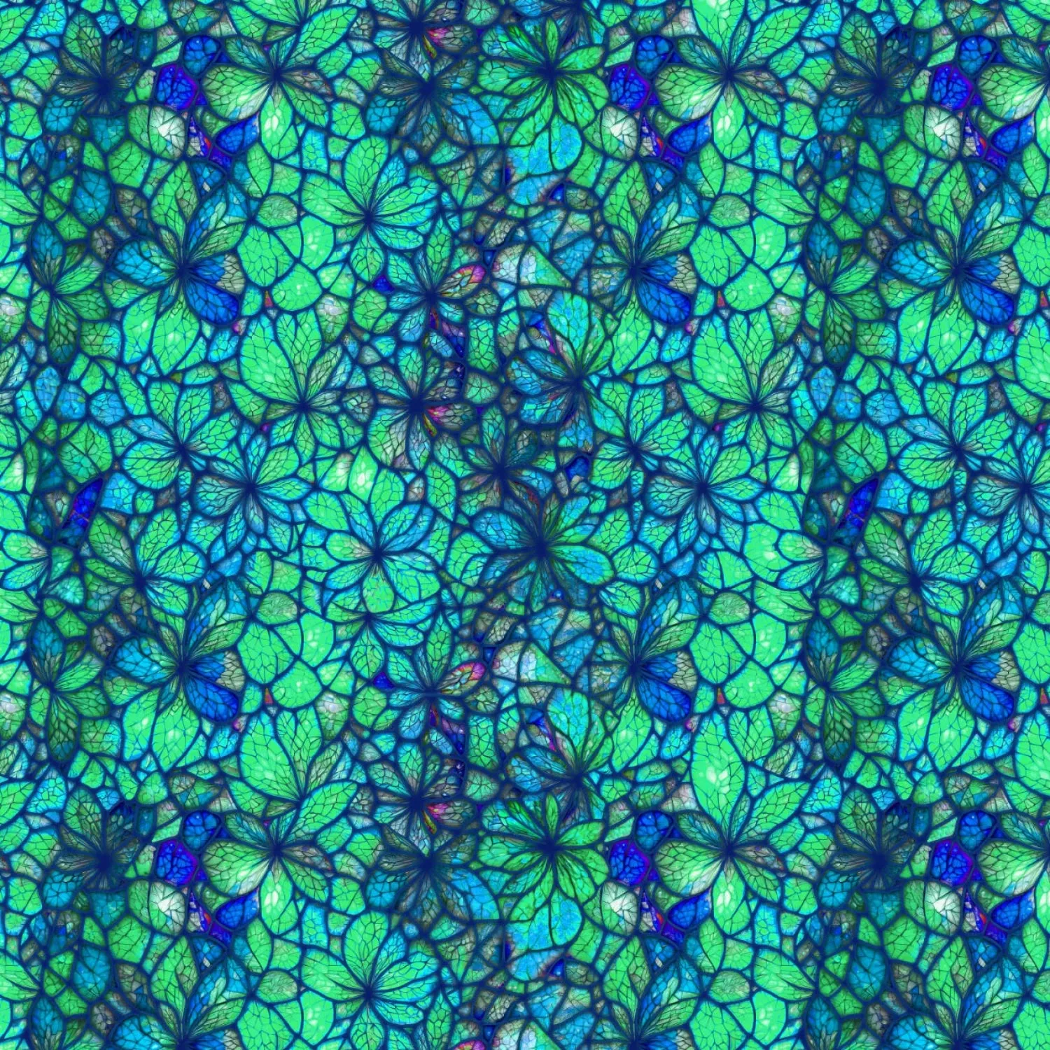 Camelot Sonny In Sunflowers Stained Glass Petals Turquoise Fabric ONLINE PURCHASE ONLY
