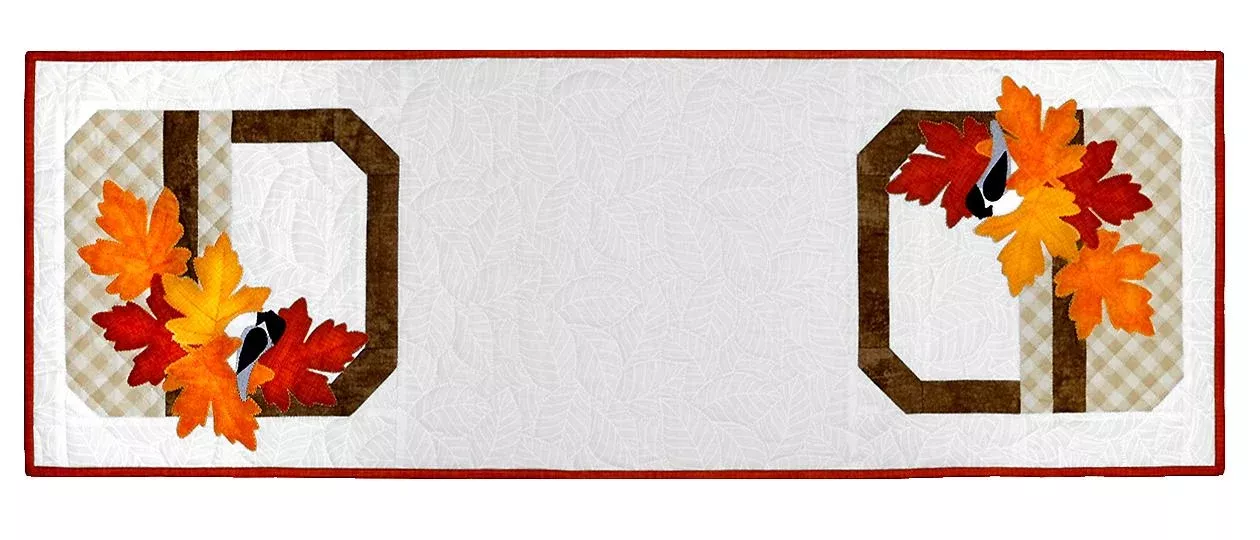 Canadian Fall Basket Pattern by Quilter's Bouquet - Table Runner 12" x 36"