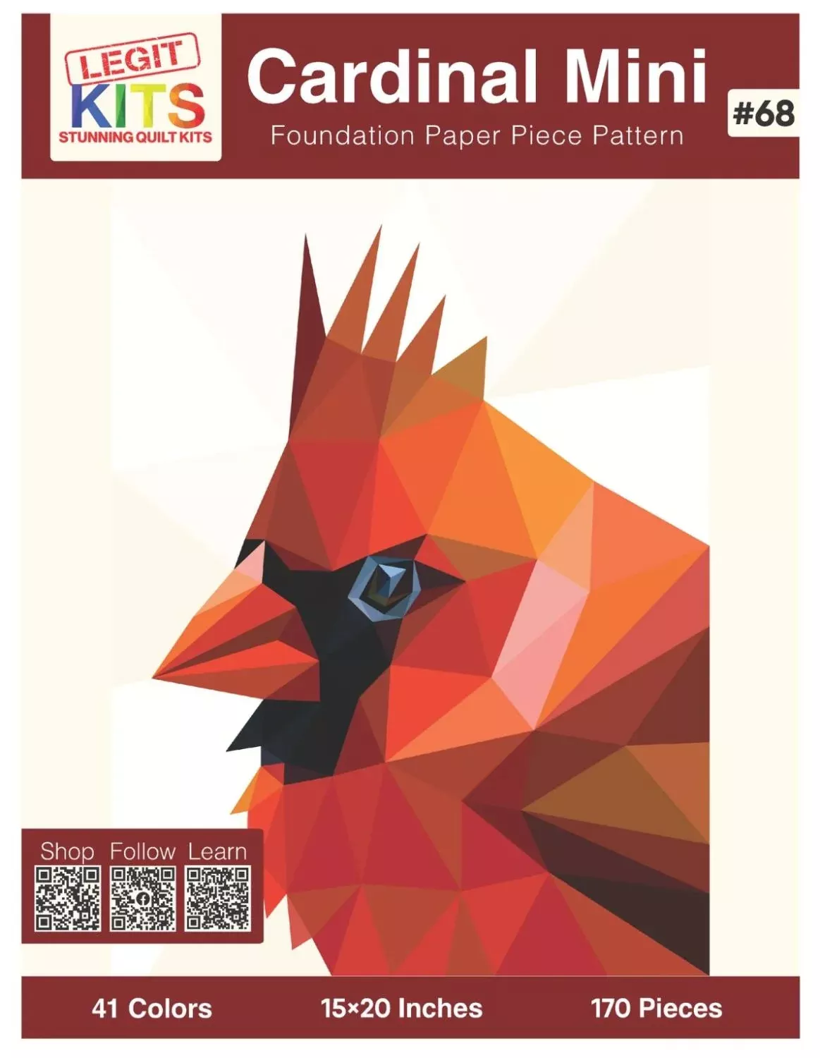 Cardinal Mini PATTERN - A Legit Kits Design #68