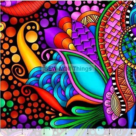 CARNIVALE from QT FABRICS – FLORAL GEOMETRIC