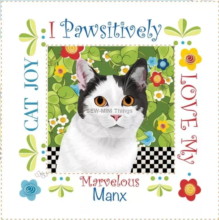 CAT MANX ART PANEL FROM JODY HOUGHTON DESIGNS