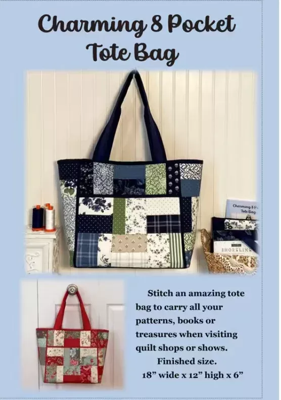Charming 8 Pocket Tote Bag by J. Minnis Designs