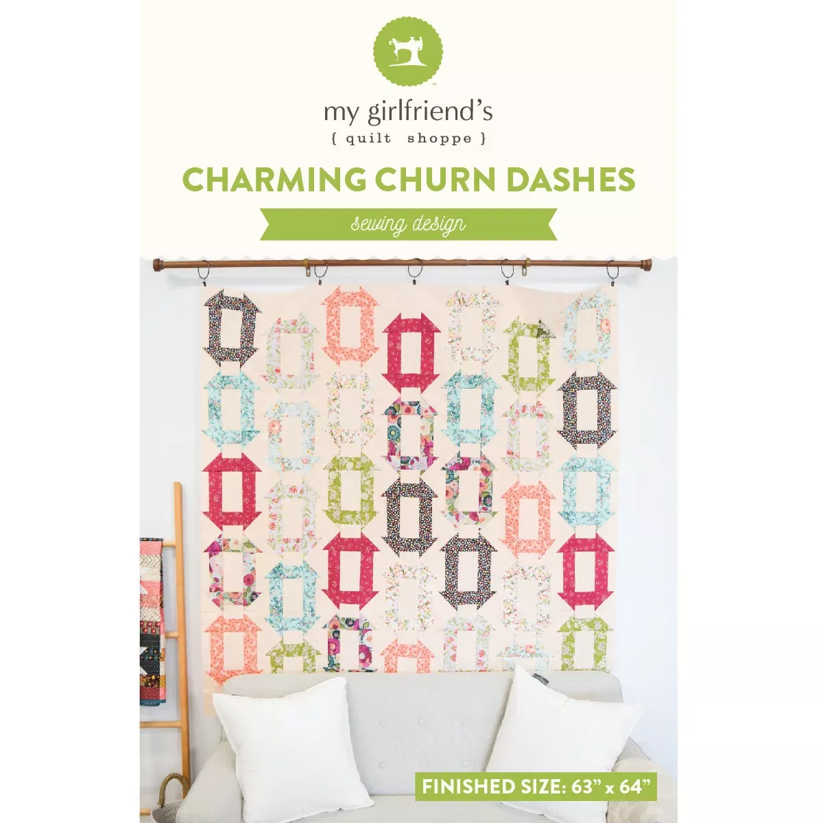 Charming Churn Dash Quilt (Downloadable Sewing Pattern)
