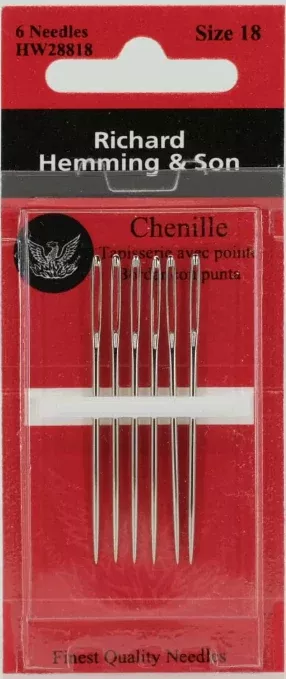 Chenille Needles - Pkg of 6 - Size 22 by Richard Hemming & Son