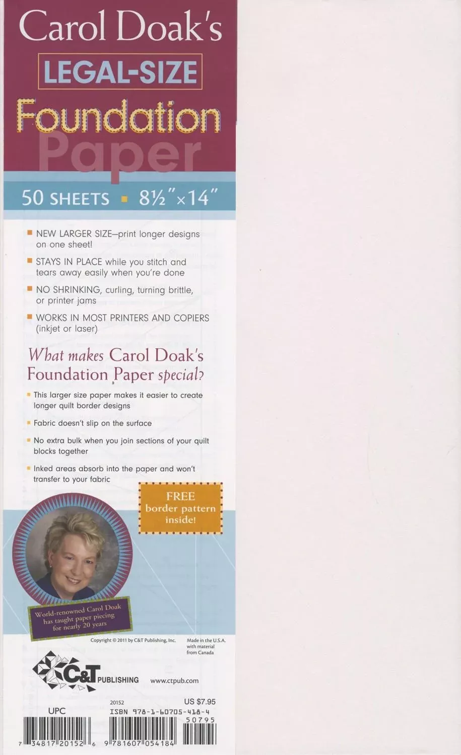CHK Carol Doaks Legal-Size Foundation Paper - 20152