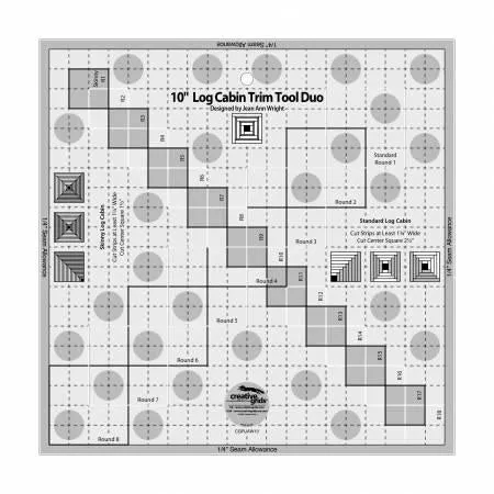 CHK Creative Grids 10" Log Cabin Trim Tool Duo - CGRJAW10