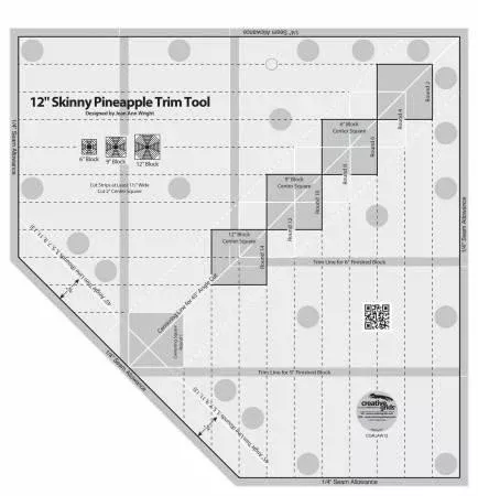 CHK Creative Grids 12" Skinny Pineapple Trim Tool - CGRJAW12