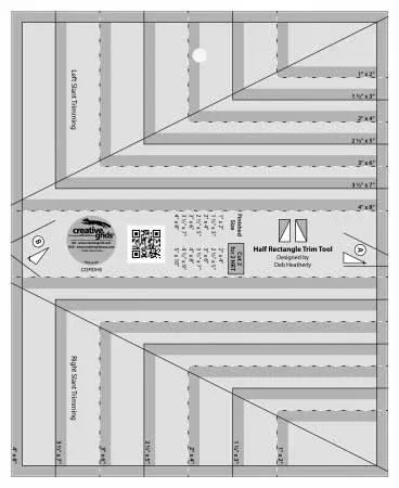 CHK Creative Grids Half Rectangle Trim Tool - CGRDH6