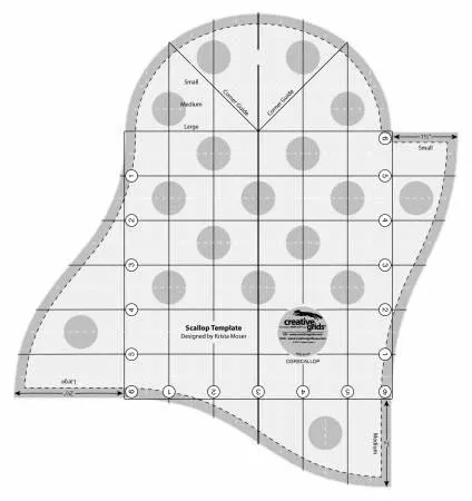 CHK Creative Grids Scallop Template Quilt Ruler - CGRSCALLOP