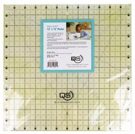 CHK Non-Slip Ruler 12in x 12in - QS-RUL12X12