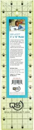 CHK Non-Slip Ruler 3in x 12in - QS-RUL3X12