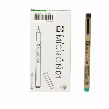 CHK Pigma Micron Pen Green .25mm Size 01 # XSDK0129