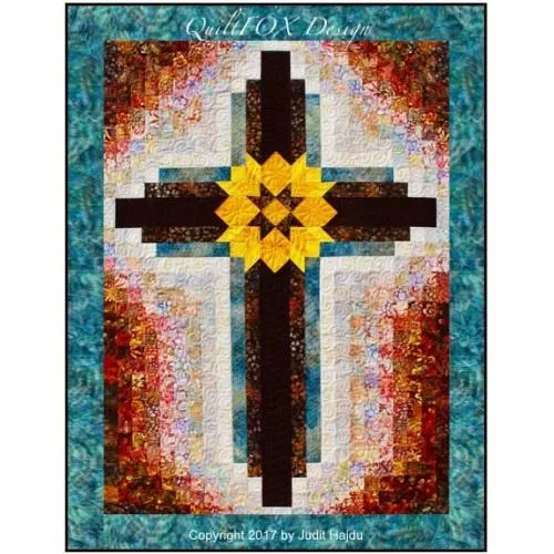 CHK QuiltFox Design - Painted Cross Quilt Pattern - QFOX123