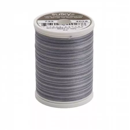 CHK Sulky Blendables Cotton Thread 2-ply 30wt 400d 500yds Storm Clouds - 733-4028