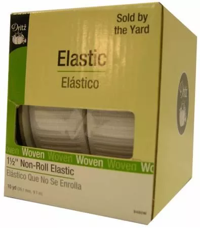CHK White Non-Roll Elastic 1.5" - Sold by the yard - 9480W