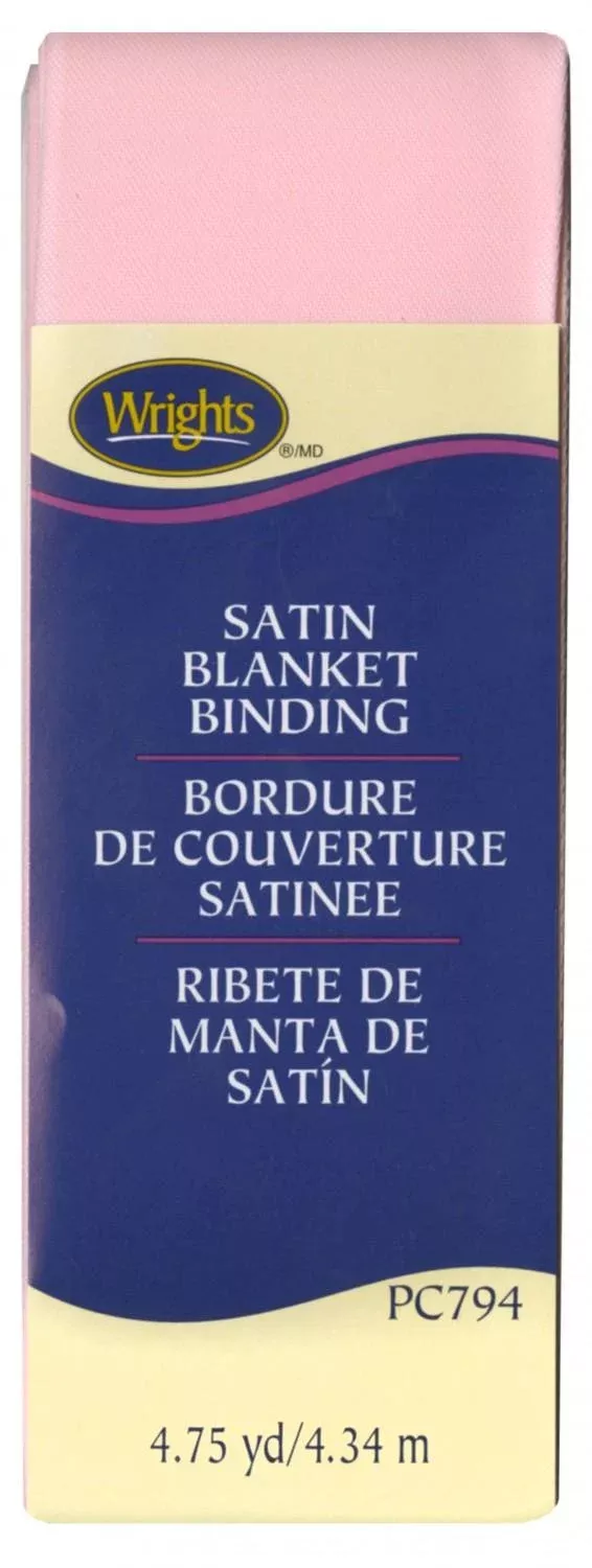 CHK Wrights Satin Blanket Binding Pink - 117794061