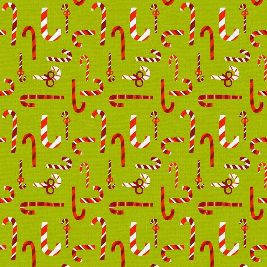 Christmas Town Candy Canes- Lime Green