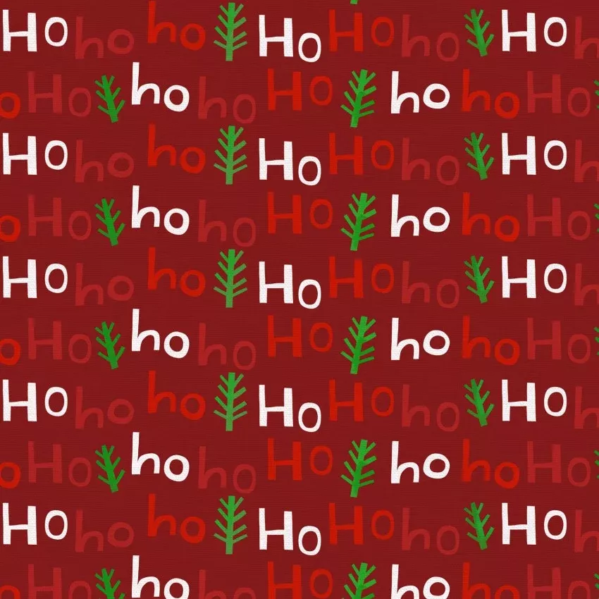 Christmas Town Hoho Wonky- Dark Red