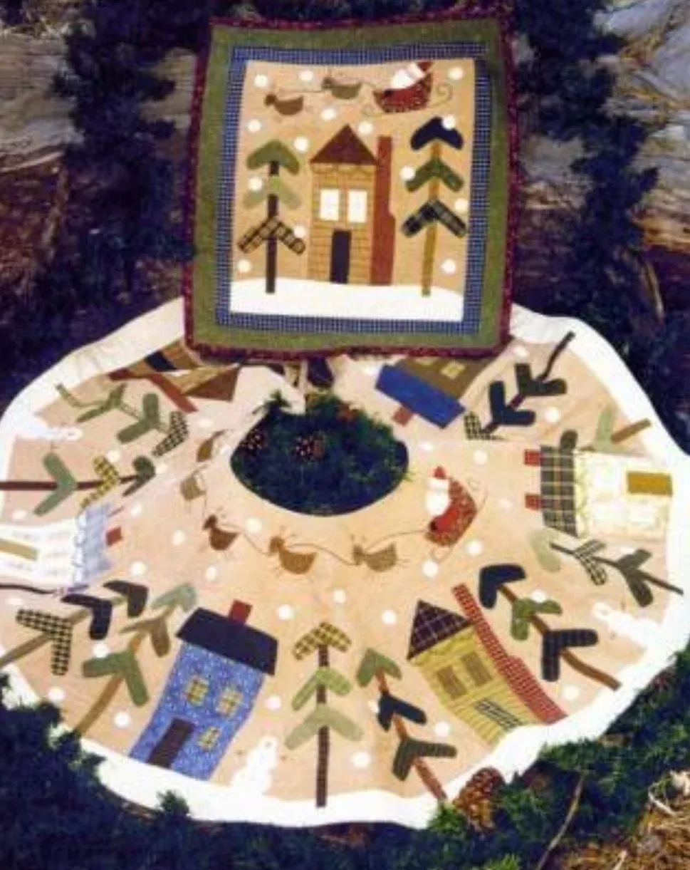 Christmas Tree Skirt & Little Quilt Pattern #80 by Bareroots