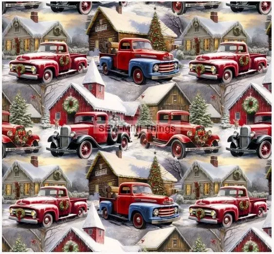 CHRISTMAS TRUCKS FROM DAVID TEXTILES