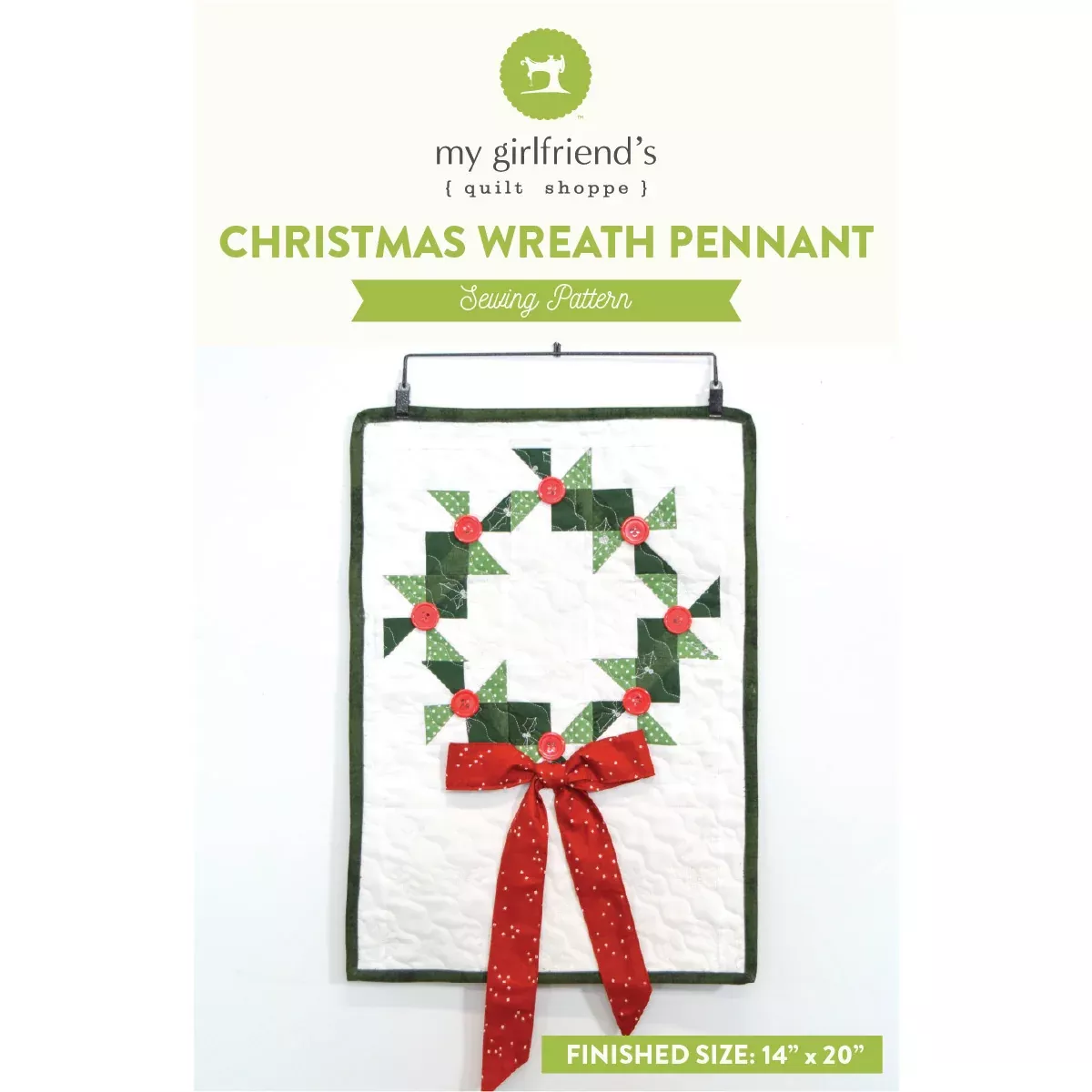 Christmas Wreath Pennant (Downloadable Sewing Pattern)