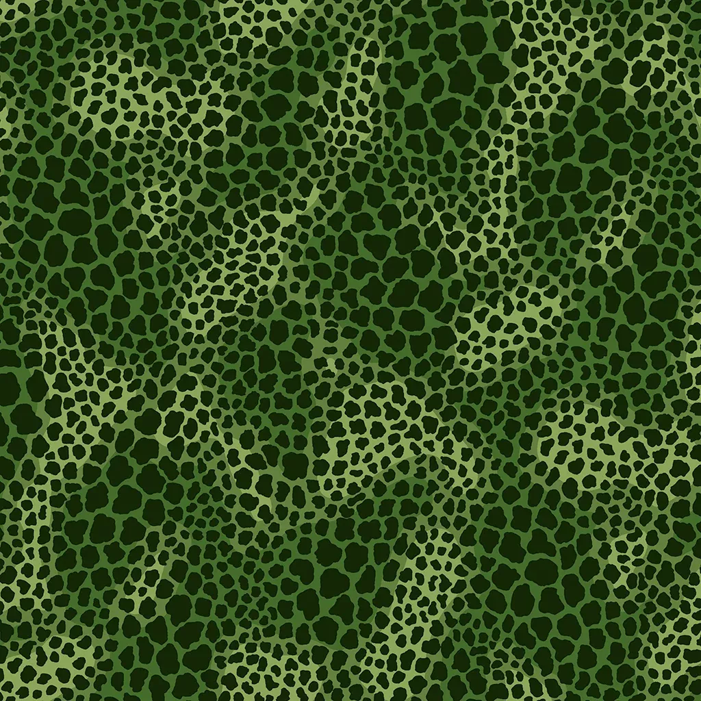 Clothworks Earth Song Dark Olive Leopard Spots Fabric ONLINE PURCHASE ONLY