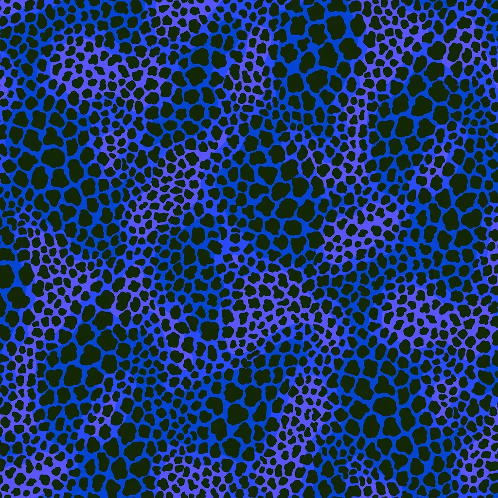 Clothworks Earth Song Royal Blue Leopard Spots Fabric ONLINE PURCHASE ONLY