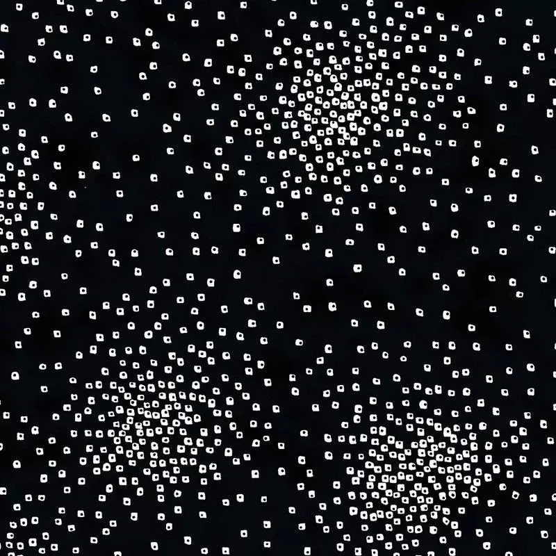 Clothworks Laurel Burch Basic Confetti Black – Remnant 31″ × 44″