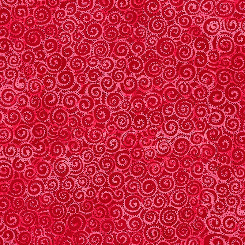 Clothworks Laurel Burch Basic Swirl Dark Coral 1 Yard Cut