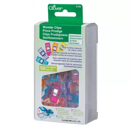 Clover - Wonder Clips Assorted Colors 50ct