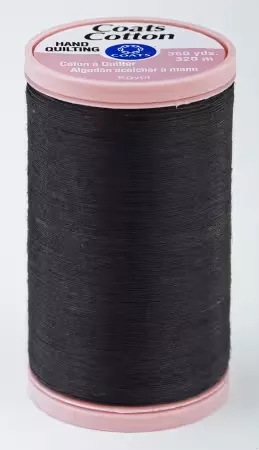 Coats Cotton Hand Quilting Thread 350 yds Black S9800900