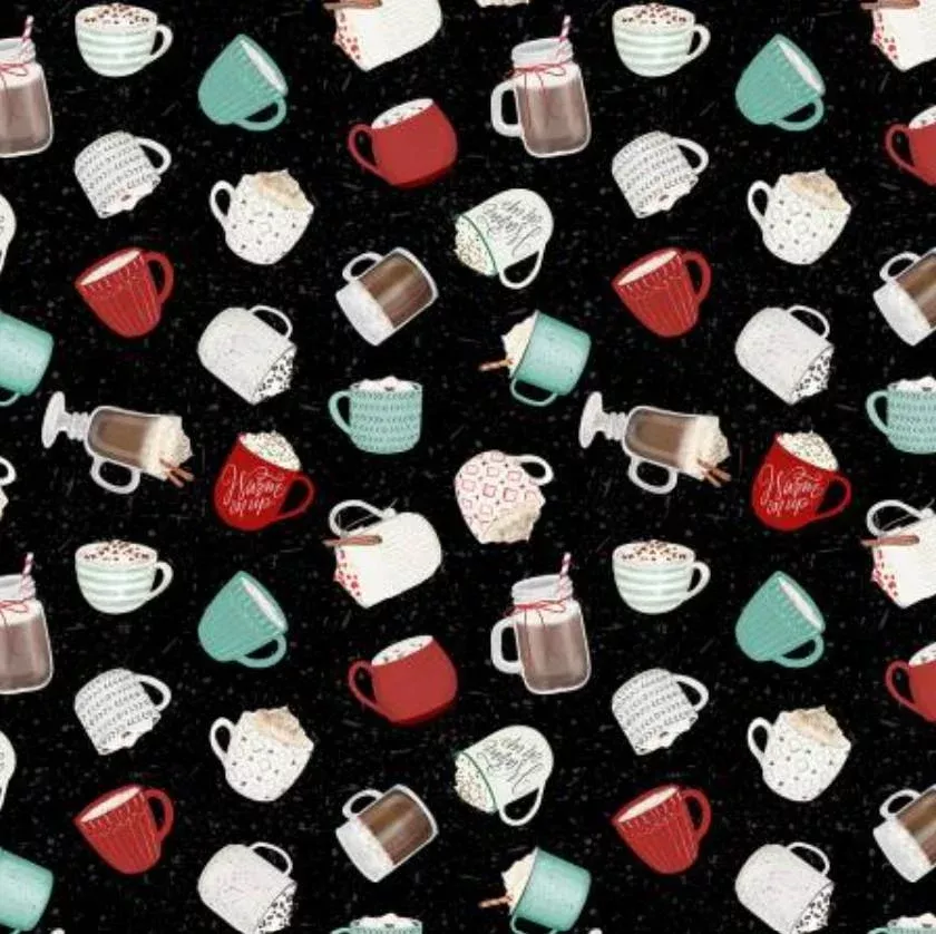 Cocoa Sweet - Wilmington Prints - Mug Toss Black - 3017-27674-973