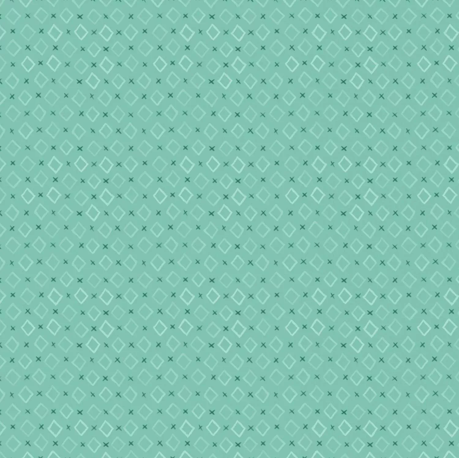 Cocoa Sweet - Wilmington Prints - Teal Diamonds - 3017-27676-777