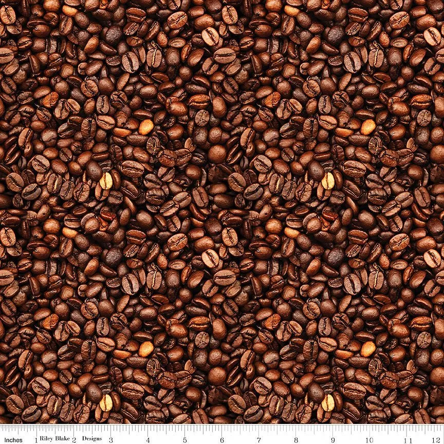 Coffee Time Coffee Beans Brown – Remnant 31″ × 44″