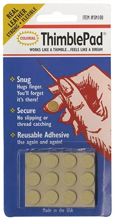 Colonial Thimble Pad - Leather - 12 Pack - SM100