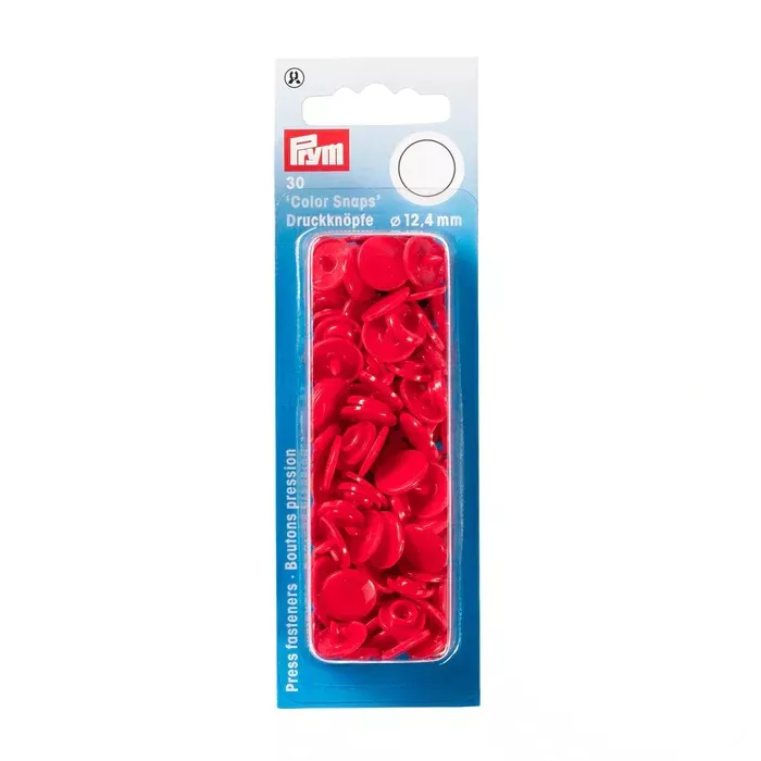 COLOR Snaps 12.4 mm red 30pc