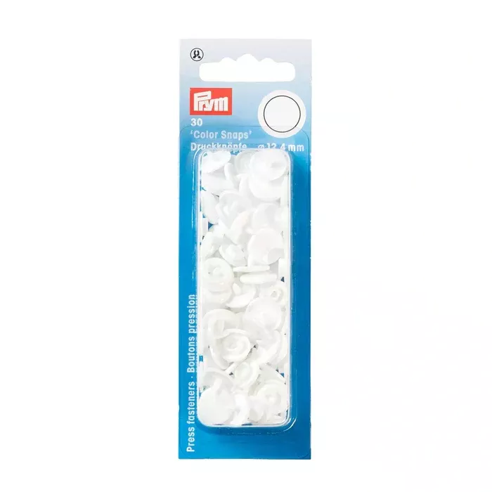 COLOR Snaps 12.4 mm white 30pc