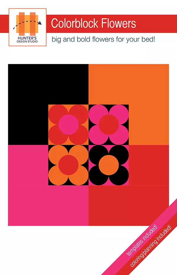 Colorblock Flowers Pattern