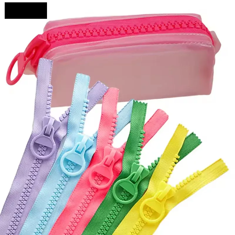 Colorful oversized (#20) Resin Zippers - 10" long