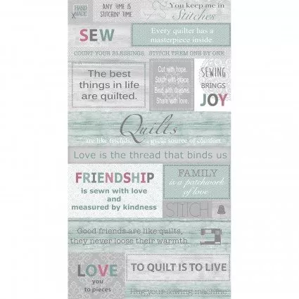 Contempo Words to Quilt By PanelCON6970-99 Benartex ^