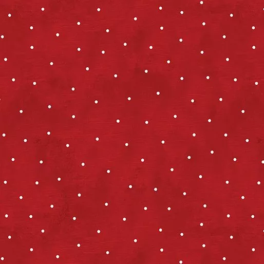 ContempoA cozy Winter Chalk dot Red 13159P10 ^