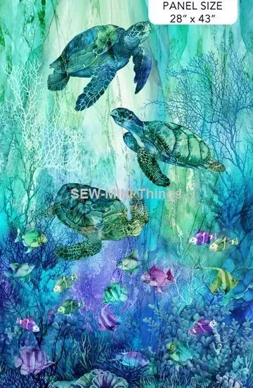 CORAL REEF FROM NORTHCOTT FABRICS