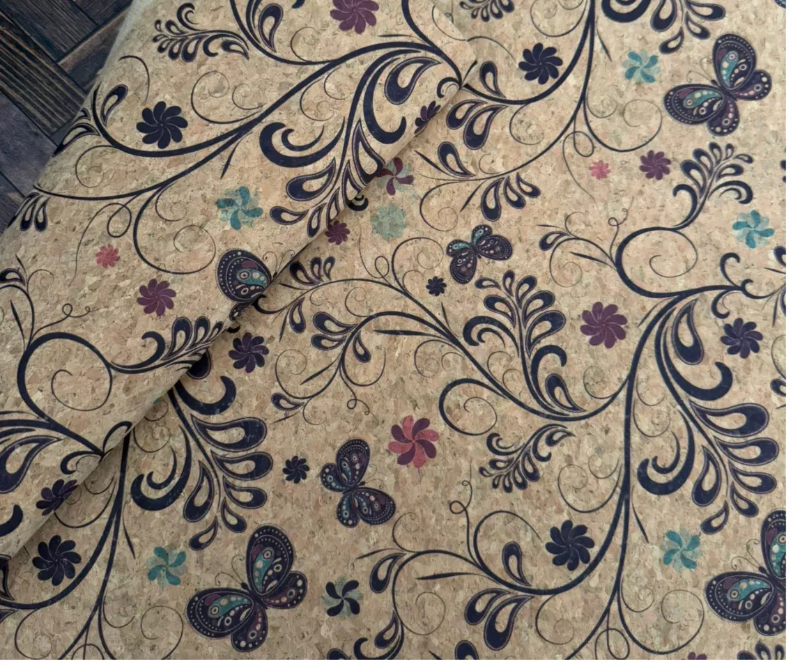 Cork Fabric in Butterfly Garden-18x27"