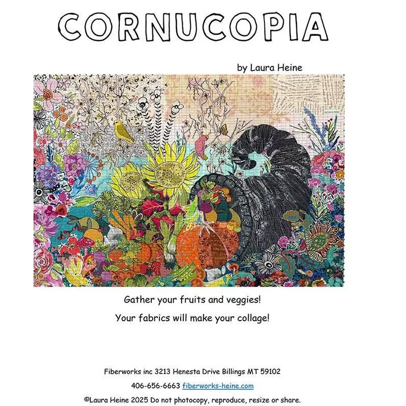 Cornucopia Collage Pattern by Fiberworks Inc