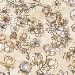 Cotton Couture : Floral & Cotton Taupe - #1649-27864-A - Dan Morris